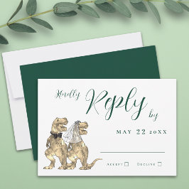 Respuesta del Boda del tema de los dinosaurios