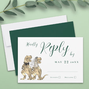 Respuesta del Boda del tema de los dinosaurios