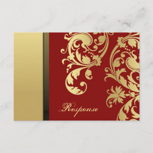 Respuesta del Boda floral del rompecabezas de oro