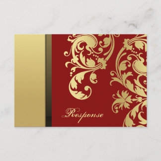 Respuesta del Boda floral del rompecabezas de oro