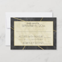 Respuesta del Boda geométrico de oro y mármol mode