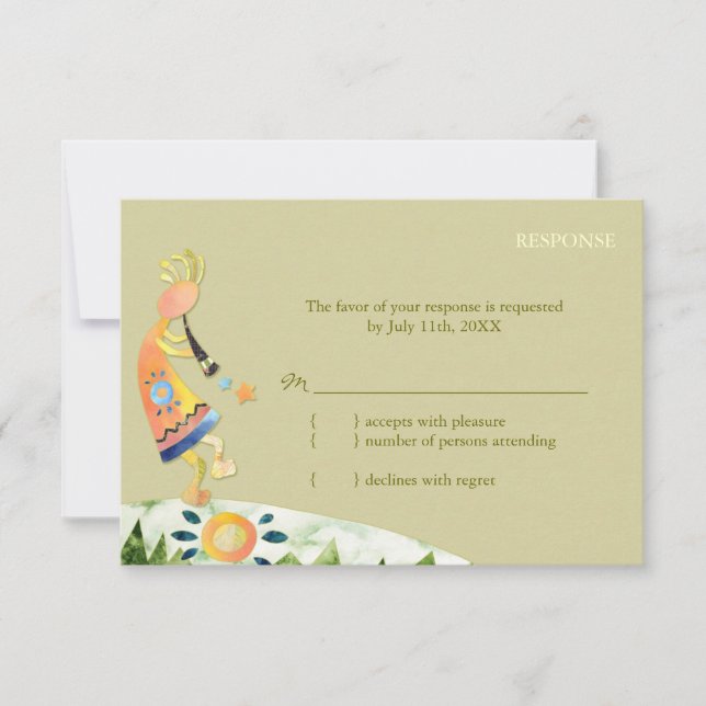 Respuesta del Boda Kokopelli del suroeste (Anverso)