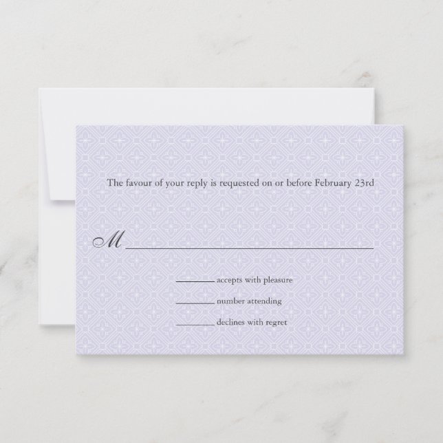 Respuesta del Boda Lilac de banda Art Deco (Anverso)