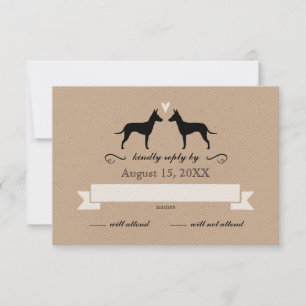 Respuesta del Boda Manchester Terrier Silhouettes 