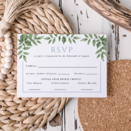 Respuesta del Boda personalizado Blue Hydrangea