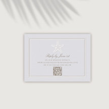 Respuesta del Boda QR costero de Starfish Grabado