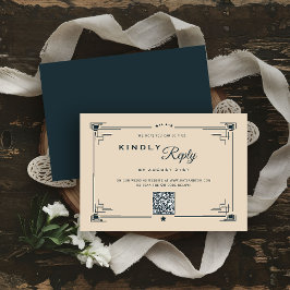 Respuesta del Boda QR de Vintage Western Cowboy Co