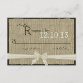 Respuesta del Boda Rústico Bow y Burlap