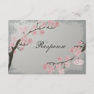 Respuesta del boda Tarjeta RSVP - Flor de cerezo r
