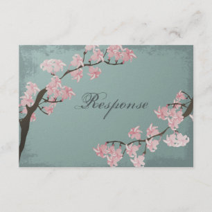 Respuesta del boda Tarjeta RSVP - Flor de cerezo r