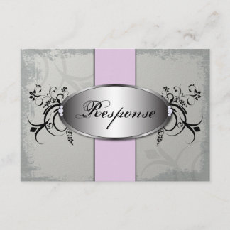 Respuesta del boda Tarjeta RSVP Luz de pizarra púr