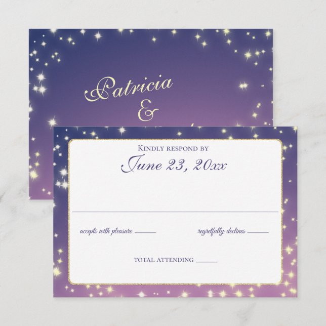 Respuesta del Boda Twinkle de las Estrellas de la  (Anverso / Reverso)