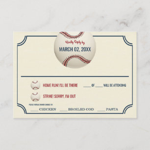 Respuesta del Boda Vintage de Béisbol