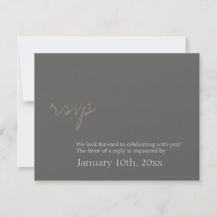 Respuesta elegante simple del rsvp del boda del