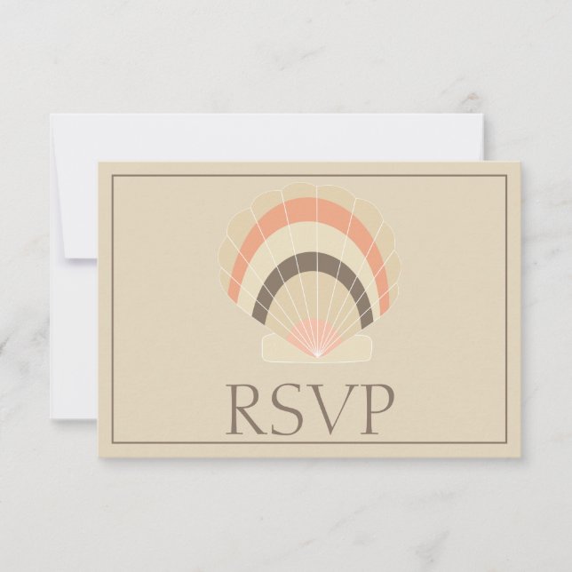 Respuesta encantadora de las conchas marinas RSVP (Anverso)
