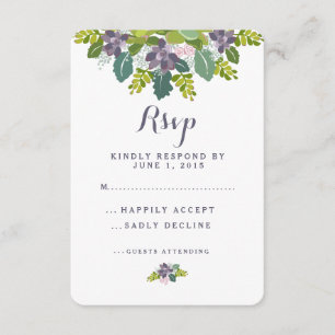 Respuesta floral de RSVP del ramo que se casa