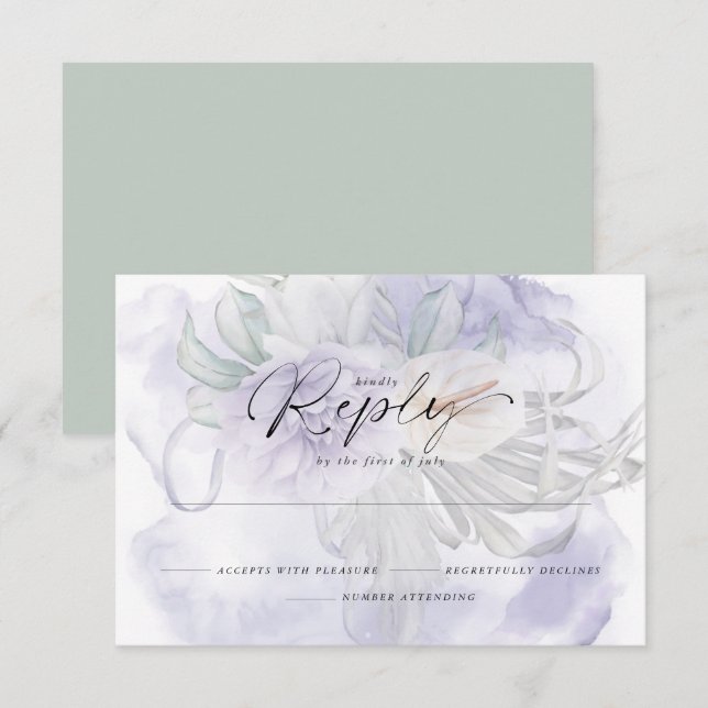 Respuesta floral Pale Lilac BOHO (Anverso / Reverso)