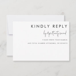 Respuesta minimalista de los Bodas modernos blanco