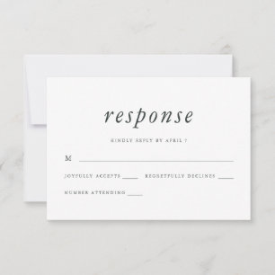 Respuesta Minimalista Verde y Blanca para RSVP de