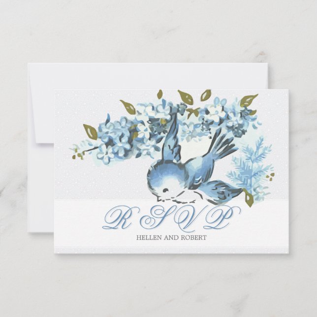 Respuesta para la Boda de Invierno de Pájaros Azul (Anverso)
