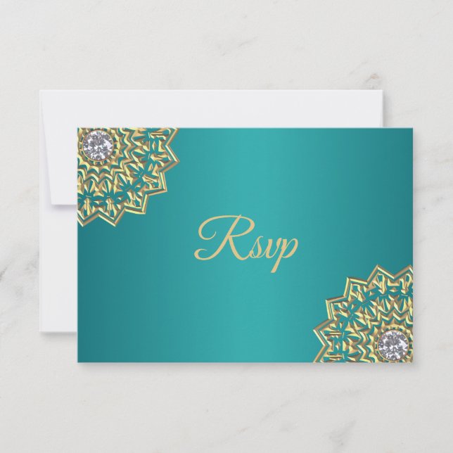 Respuesta personalizada de boda Mandala india de o (Anverso)