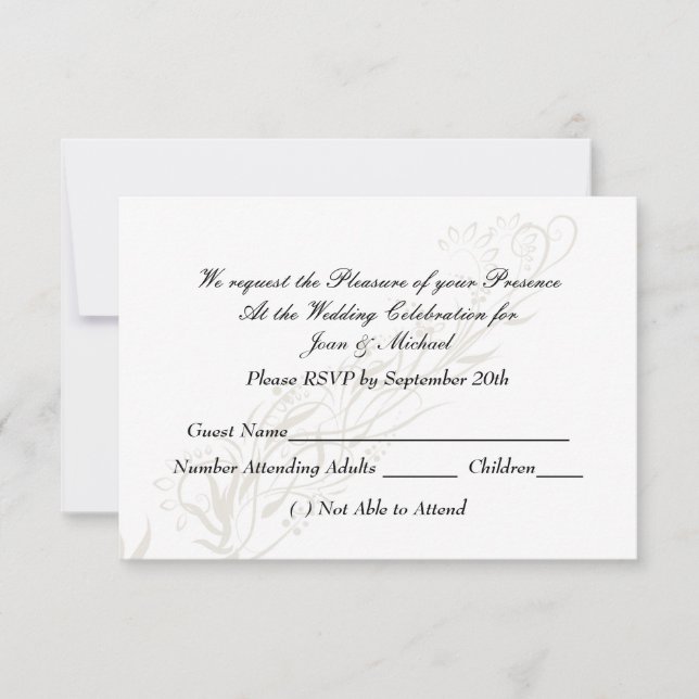 Respuesta popular de boda blanca (Anverso)