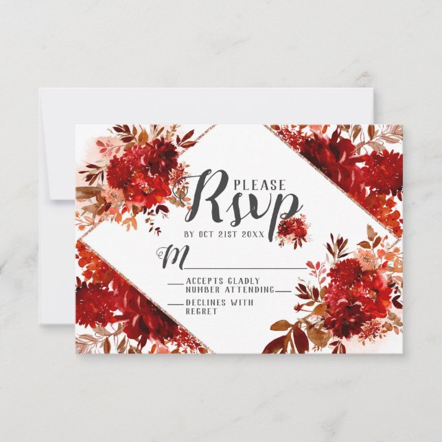 Respuesta Rastic Beauty Floral Diamond Wedding RSV (Anverso)