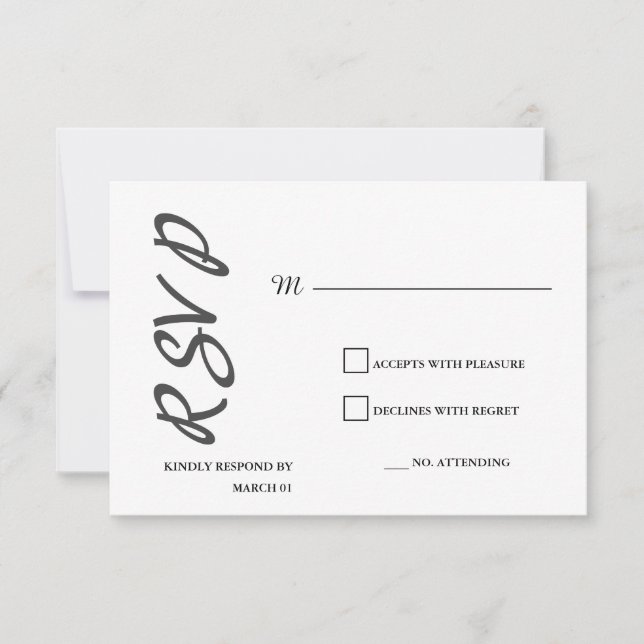 Respuesta Respuesta Moderna Simple Minimalista Sim (Anverso)