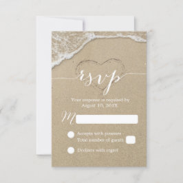Respuesta RSVP a la boda de arena en la playa