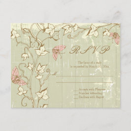 Respuesta RSVP a la boda rústica de crema de campo