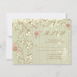 Respuesta RSVP a la boda rústica de crema de campo
