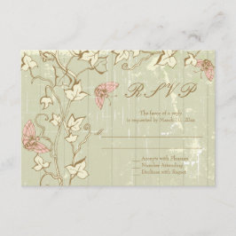 Respuesta RSVP a la boda rústica de crema de campo