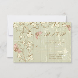 Respuesta RSVP a la boda rústica de crema de campo