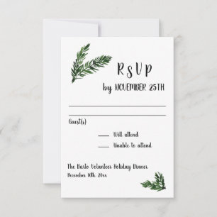 Respuesta RSVP a la recepción del evento de feriad