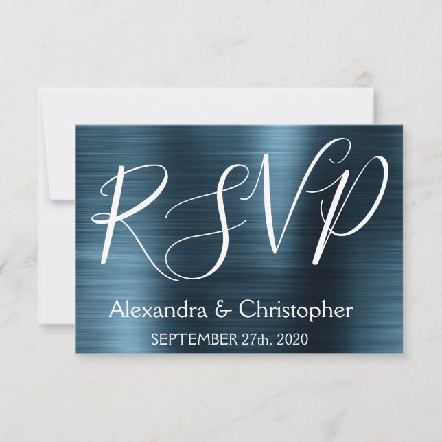 Respuesta RSVP Azul de la Marina Moderna (Anverso)