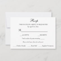 Respuesta RSVP Clásico Minimalista Elegante