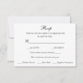 Respuesta RSVP Clásico Minimalista Elegante