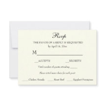 Respuesta RSVP Clásico Minimalista Elegante