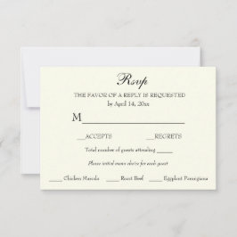 Respuesta RSVP Clásico Minimalista Elegante