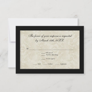 Respuesta RSVP, Damasco de círculo blanco y negro