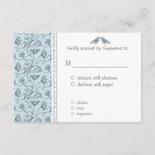 Respuesta RSVP de Aves Azules Feliz