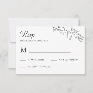 Respuesta RSVP de Boda Botánica