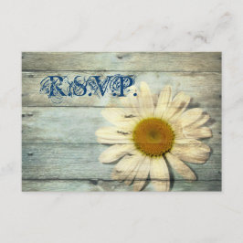 respuesta RSVP de boda daisy en el país de barnwoo