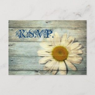 respuesta RSVP de boda daisy en el país de barnwoo