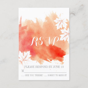 Respuesta RSVP de boda de coral de color acuático 