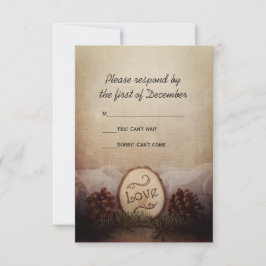 Respuesta RSVP de boda de pinos y bosques rusos