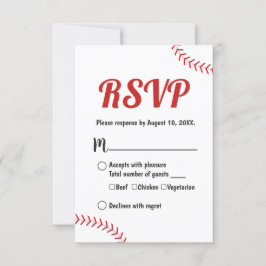 Respuesta RSVP de Boda Deportiva Temática de Béisb