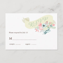 Respuesta RSVP de boda floral moderna