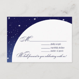 Respuesta RSVP de boda nocturna encantada