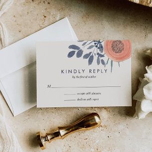 Respuesta RSVP de bodas de lapiceros de bodas